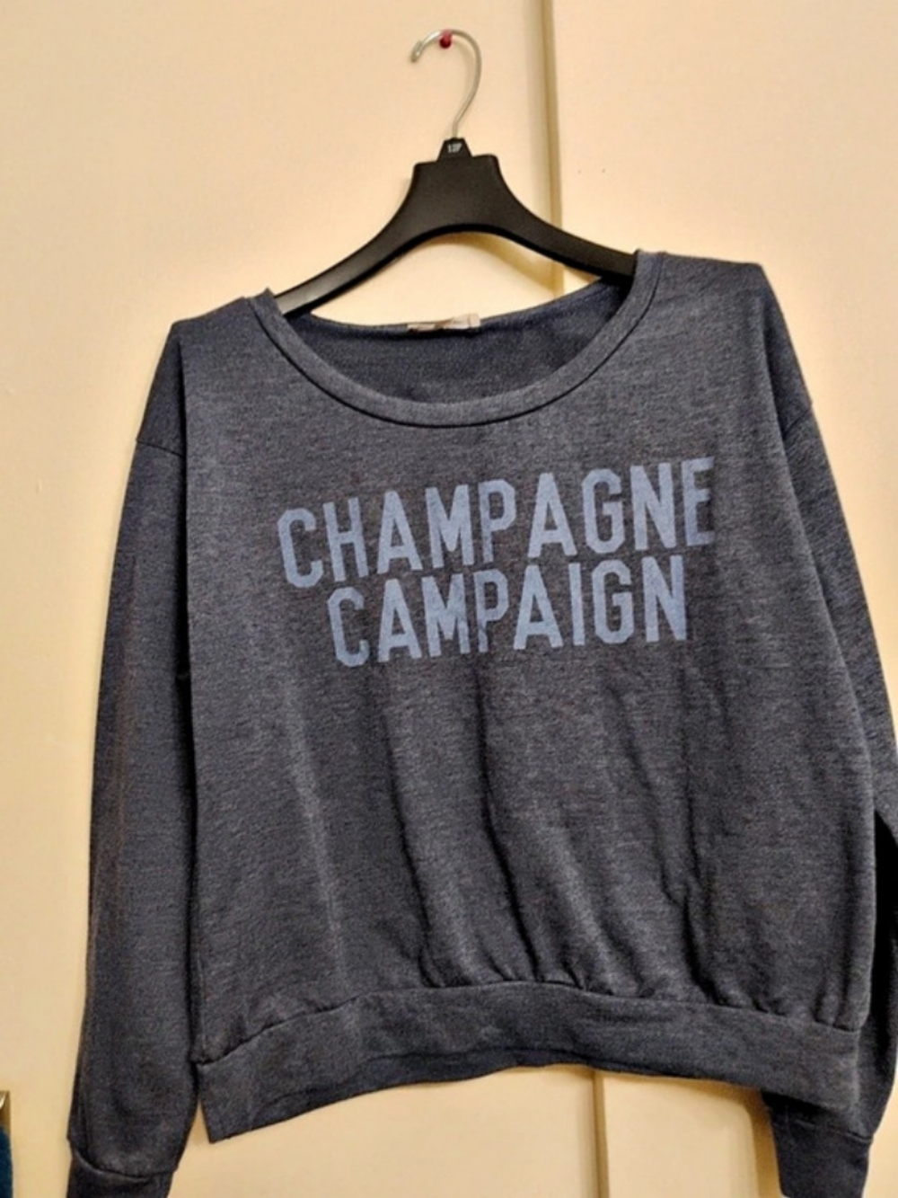 wish whim Champagne Campaign Graphic Sweatshirt Size Large